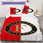 feyenoord Mustriga Voodipesu komplekt Tekikott Padjap&uuml;&uuml;r Kodu Kaunistus S&uuml;nnip&auml;eva Kingitus (1 * tekikott + 2 * padjap&uuml;&uuml;ri ilma s&uuml;damikuta)53 135x200cm