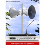 Lingsheng 4G pilvep&otilde;hine avaliku teavitamise s&uuml;steem 150W v&otilde;imendi ja kahe 50W valjuh&auml;&auml;ldiga (CN versioon)