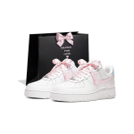 Nike Air Force 1 Valentine's Day Slip Resistant Abrasion Resistant Low top Skateboard Shoes Women's White Pink IQ4937-161(Team2362-S-BOX) 38.5 black