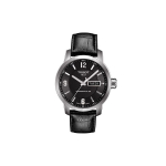 Tissot PRC 200 Automaatne Mehaaniline Liikumine 200M Veekindel Kell 39mm Must sihver Roostevabast terasest korpus Nahkrihm T055.430.16.057.00 Black Dial