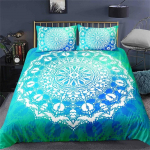 Boheemlaslik 2/3 tk Boho Mandala Voodipesukomplekt &Uuml;heinimesevoodi, Queen-suurus, King-suurus Tekk, Voodikate, Tepitud kate ja Padjap&uuml;&uuml;r Pehme Voodipesu 135x200cm