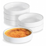 Uued Ramekinid 4 Oz, Creme Brulee Ramekinid Ahjukindlad Madalad Souffl&eacute; N&otilde;ud Kookide k&uuml;psetamiseks, Custard, Quiche Pannid 6 tk valge