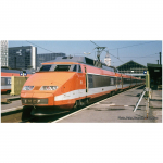 N-m&otilde;&otilde;tkava KATO TGV esimene r&ouml;&ouml;bas p&otilde;hikomplekt mudelrong Nr10-2083 Sud-Est (Euroopa kiirraudtee) 5-auto oranž
