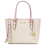 Michael Kors MK Jet Set Monogram V&auml;rviplokk Commuter Nahast T&otilde;mblukuga K&auml;e- ja &Otilde;lakott Naistele Valge 35T9GTVT0B-640 Basic Set (Bag+Dust Bag) white