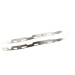 2 tk katki l&auml;inud tugevdatud roostevabast terasest metallklamber Golf 6 2009-2014 Grand Touring R20 Eesmise kaitseraua paranduspandla jaoks 2pcs