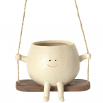 Tool/kiik Smile Face Istutuspott Vaik Rippuvad Armsad Istutusmasinad Loomingulised kiikuvad mahlased lillepott Aiataimede konteiner