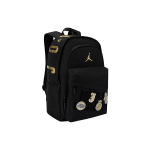 Jordan Kuldne Logo Takjapaelaga M&auml;rk Juhuslik Kleepsude Seeria Pol&uuml;ester Seljakott Unisex Seljakott JD2623161GS-001 Black Gold (Including Accessories),Medium black