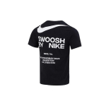 Nike Sportswear Suur Swoosh Jooks ja J&otilde;usaal Puuvillane T-s&auml;rk Must DZ2882-010 S