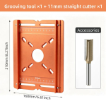 Imbot alumiiniumisulamist ruuteri soonimisjig - DIY puidut&ouml;&ouml;tlemise tamm ja soonimisriist kapiukse soonimiseks Saadaval Grooving tool + drill bit
