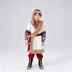 Mongoli Etniline Tantsukost&uuml;&uuml;m Lastele Pehme Kangaga, Sobib Lavaesinemisteks ja Festivalideks Style A,110cm beige