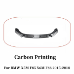 BMW X5M F85 X6M F86 2015-2018 jaoks 3 tk/komplekt Auto Esiosa Kaitseraua Huul L&otilde;ug Spoiler Kaitse V&auml;lisosa Tuuningtarvikud Carbon Printing gray