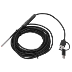 AN100‑3.9 3,9 mm endoskoop K&otilde;rglahutusega kontrollkaamera Torustik Mobiiltelefon LED-boorskoop Autot&ouml;&ouml;stusele K&otilde;va juhe 3,5 m / 11,5 jalga ABS black