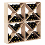 Veiniriiul Komplekt 4 tk Looduslik Viimistlus 62 x 25 x 62 cm T&auml;ispuit M&auml;nnipuit