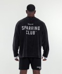 BOXRAW Sparring Club Pikkade varrukatega T-s&auml;rk - Meeste M Bxrw-Spcllst [Pestud must] Washed Black/L black