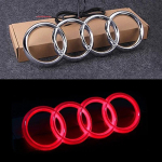 Audi S S3 Staatilise Valgusega Auto Esiv&otilde;re LED Embleemi Dekoratsioon Audi A4 A5 Q5 RS5 A4L A3 8p Q3 A8 Kleebised M&auml;rgi Kleebis V&auml;lisosalused 28.5x9.9cm