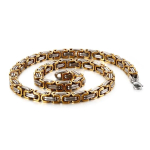 4/5/6/8mm Laiune B&uuml;tsantsi Kett Pikk Kaelakee Meestele Kuninglik Kastiketi Kaelakee Mehelik Roostevabast Terasest Personaalne Peo Ehted 8mm Width&60cm beige