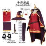 Anime Megumin Cosplay Kost&uuml;&uuml;m Naistele N&otilde;iakleit Komplektid Megumin Cos Parukas Halloween Cos Kost&uuml;&uuml;mid XXL&Other red