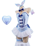 Anime My Dress Up Darling Kitagawa Marin Cosplay Kost&uuml;&uuml;m T&uuml;druk Sinine Kleit Armas Seksikas J&auml;nku T&uuml;druk &Uuml;likond Halloweeni R&otilde;ivad Komplekt One Size white