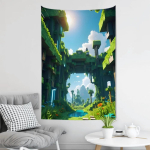 Anime M&auml;ng HD M-MinecraftS Seinavaip Toa Dekoor Seinakangas Peo Rippuv Taust Toa Dekoor Beebituba 150X200CM