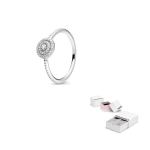 Pandora 925 Sterling H&otilde;be, S&uuml;nteetiline Kuupmeetriline Tsirkooniumoksiid S&otilde;rmused Naiste H&otilde;be 190986CZ 54-Brand Original Box white