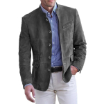 Meeste seemisnahast bleiser Vabaaja jakk s&uuml;giseks ja talveks XXXL gray