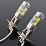 1 tk 10SMD H3 LED 5630 DC 12V kaugtuled 360-kraadine &uuml;lihele udutuli valge autoga s&otilde;itmiseks