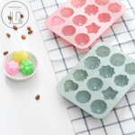 Silikoonist koogivorm Erineva lillekujuline silikoonist kuukoogivorm DIY k&auml;sitsi valmistatud seebi l&otilde;hnavorm sinine