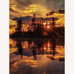 5D isetegemise teemantmaal ristpistega t&auml;ispistega teemanttikandid maastik p&auml;ikeseloojanguj&auml;rve kodukaunistus 20X30CM