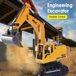 2,4G sulamist 8 kanaliga juhtmevaba kaugjuhtimispuldiga ekskavaator 1:24 kaugjuhtimispuldiga m&auml;nguasi kaugjuhtimispuldiga veoauto