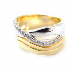 Bague Plaqu&eacute; Or 'Scarlett' 2 tons 56 kuld