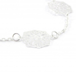 Les Tr&eacute;sors De Lily [I1138] - Bracelet Argent 'Chor&eacute;graphie' argent&eacute; - 15 mm h&otilde;be