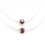 Les Tr&eacute;sors De Lily [J8528] - Collier 'Cristal' rouge punane