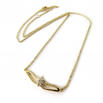 Les Tr&eacute;sors De Lily [N6841] &ndash; kullatud kaelakee 'Sissi' valgest kullast kuld