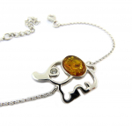 Les Tr&eacute;sors De Lily [P3351] - h&otilde;bedane k&auml;ev&otilde;ru  Elevant  merevaigu konjak (roodiumiga kaetud) - 25x18 mm pruun