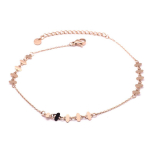 Les Tr&eacute;sors De Lily [Q0921] - Roosa kullast 'Chor&eacute;ographie' terasest jalav&otilde;ru - 4x4 mm ristikud Heleroosa
