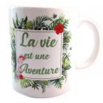 Les Tr&eacute;sors De Lily [P2677] &ndash; keraamiline kruus  Džungel  (Elu on seiklus) valge