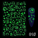 Nail Art 3D Kleebis Halloween Party Glow In Dark Decals DIY
