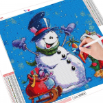 5D DIY teemantmaaling j&otilde;ululumememm t&auml;ispuurne ruut Teemanttikandid maastik Talvine ristpistes kodukaunistus Full Round （30x30CM）