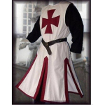 S~4XL Suures suuruses meeste keskaegne cosplay kost&uuml;&uuml;m v&ouml;&ouml;mantlitega Templir&uuml;&uuml;tli ristis&otilde;dija pintsaku pikkade varrukatega taasesitus 4XL&Medieval costume gray