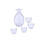 Vintage Jaapani sake komplekt Klaasist tass Lipu lik&ouml;&ouml;ri tassipott ja tassid Kodubaar Sake valge veinipott Veinisoojendaja Loomingulised joogin&otilde;ud kingitused