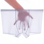 Suvised ja s&uuml;gisesed meeste puhtav&auml;rvilised bokserp&uuml;ksid Ice Silk &Otilde;rnad &uuml;li&otilde;hukesed l&auml;bipaistvad suured U-suurused kumerad alusp&uuml;ksid 4XL