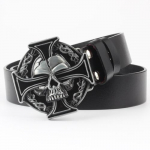 Punk Ghost Head Skull sulamist pea pandlaga rihmad meestele Meeste ehtsast nahast v&ouml;&ouml;d Skullsi kohta Cowskin nahast v&ouml;&ouml;rihmad 110cm