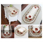 Laudlina peoornament 40*85cm ovaalne tikitud lilleline Kasulik