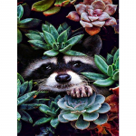 5D isetegemise teemantmaal Tiigerl&otilde;vi n&auml;gu ja lilled ristpistes tikkimiskomplekt, mosaiikkunst, pilt kivikividest kodukaunistus kingitus Full Round 20x30CM