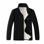 Meeste mood rev Samet, soe jakk Polar fliis talvine s&uuml;gis &otilde;ue tuulejakk t&otilde;mblukk &uuml;hev&auml;rviline vaba vabaaja mantel Paks meeste jope M must