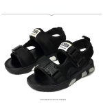 Uued poiste sandaalid, suvised &otilde;&otilde;nsad laste rannajalatsid, pehme p&otilde;hjaga libisemiskindlad lastesandaalid 23 must