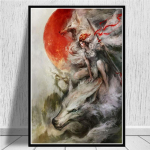 Jaapani animeprintsess Mononoke l&otilde;uendimaaling plakatid ja tr&uuml;kised Seinakunstipildid elutoa jaoks Cuadrose kodukaunistus Ilma raamita 21*30cm