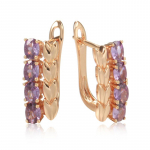 Kinel l&auml;ikiv lilla tsirkoonist inglise k&otilde;rvar&otilde;ngas naistele roosa kullav&auml;rvi peen ehe