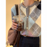 Varajase s&uuml;gise retro laisk kootud kardigan naiste kampsun Pehmed riided S&uuml;gis- ja Talvine Kolledži tuulekaitse &Uuml;markaelusega top jope One Size khaki