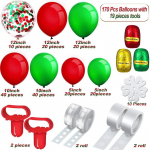 170 tk lateksist &otilde;hupallikett j&otilde;ulude uusaastapidu vaniku &otilde;hupallikombinatsiooni kaunistuspaketi kombinatsioon j&otilde;ulukaunistuseks 170PCS